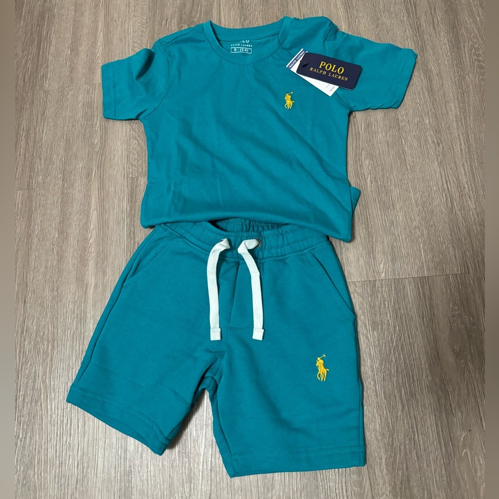 NWT Kids Polo by Ralph Lauren Shorts Set